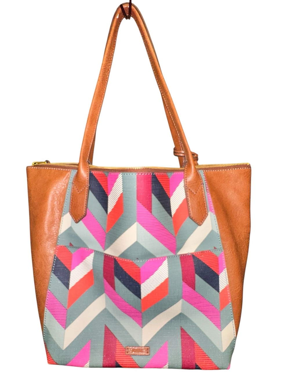 Fossil Fiona Chevron Tote New